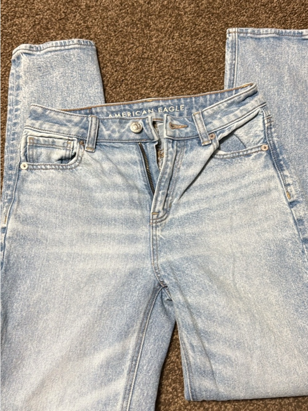 American Eagle Outfitters Pale Blue High-Rise Women's Jeans